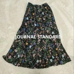 ジャーナルスタンダードレリューム　ブラックフローラル マーメイドスカート 花柄