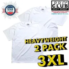 PRO CLUB Tシャツ 3XLサイズ 2枚セット ホワイト　白 無地のサムネイル