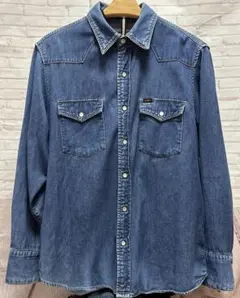 LEE リー デニムウエスタンシャツM 日本製0450インディゴ1980〜90 