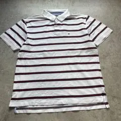 Tommy Hilfiger ボーダー　ポロシャツ　XL