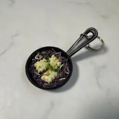 ミニチュア フライパン キーホルダー 食品サンプル