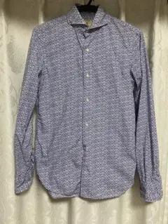 ギイローバ　長袖シャツ　総柄　ネイビー　XS