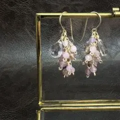 グラコロ 多部未華子 ピアス ピンクトルマリン 天然石 ピアス 揺れる 