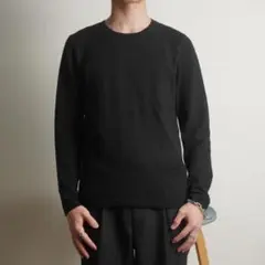 COMME CA DUMODE カシミヤニットセーター ブラック/FZ54