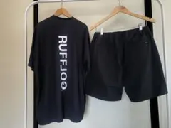 RUFFLOG モックネック シャツ ハーフパンツ セットアップ 上M下M