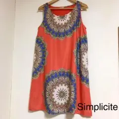 〈 Simplicite（シンプリシテェ）〉　　ノースリーブ ワンピース