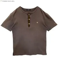 BURBERRY BLACK LABEL ヘンリーネックT 日本製　2