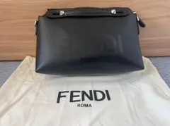 FENDI フェンディ ロゴ レザー クラッチバッグ ブラック yt