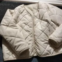 ホワイト キルティングジャケット Lサイズ