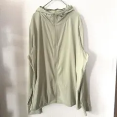 ユニクロ　エアリズムパーカー　グリーン　3XL プラスサイズ　シンプル