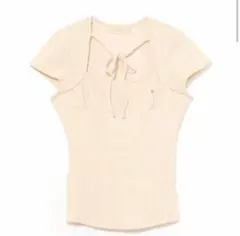 andmary Kiki ribbon tops ivory - メルカリ
