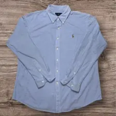 322. ラルフローレン 長袖BDシャツ XXL ブルーのサムネイル
