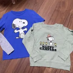 再セール！スヌーピー 子ども服2枚セット　小さめ120 GAP プティマイン