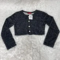 ダークグレー クロップドカーディガン　アリパール