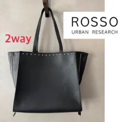 未使用　アーバンリサーチロッソ　ROSSO サイドジップトートバッグ　黒　難あり