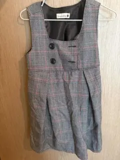 branshes チェック柄 ノースリーブワンピース 100