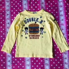 【110】ダブルB 長袖 Tシャツ ロンT ハンバーガー　ミキハウス