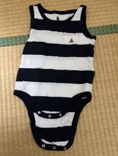 baby GAP ストライプロンパース 12-18ヶ月