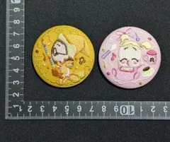 おジャ魔女どれみ 缶バッジ 刺繍缶バッジ ハナ はずき 2個セット