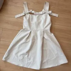 エムズエキサイト リボン付きノースリーブAラインワンピース