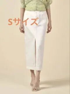 ROYAL PARTY 白 デニムロングタイトスカート