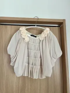 バルーンスリーブ ボレロ　アイボリー（Mサイズ）