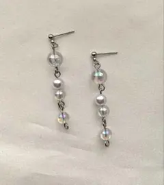 (384)ハンドメイドアクセサリー　シルバーピアス