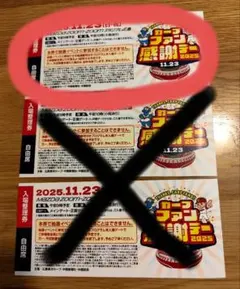 【そら様】カープファン感謝デーチケット 1枚のサムネイル