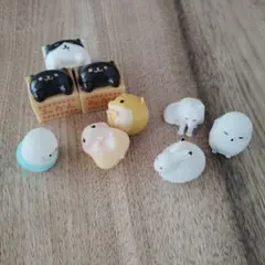 ミニチュアフィギュア(G) 白い動物　ゆるい子　ほっこり箱猫