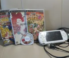 PSP1000 本体 純正アダプター 純正バッテリー UMDソフト付き