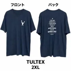 TULTEX ロッキー バルボア 名言 Tシャツ 2XL ネイビー 両面プリント