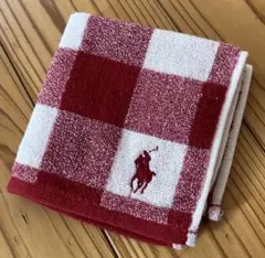 ラルフ・ローレン タオルハンカチ 赤白チェック RALPH LAUREN