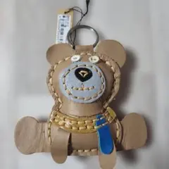 レザー 熊のキーホルダー