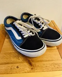 24cm】VANS ウルトラカッシュ オールドスクール ブラック×ブルー
