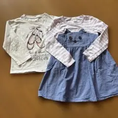 ZARA バレエシューズ長袖Tシャツ&Pupil House ワンピース 120のサムネイル