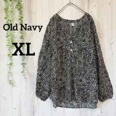 【XL/ゆったり】Old Navy オールドネイビー ヒョウ ブラウス レーヨンのサムネイル