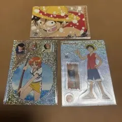 アマダ　シール　ワンピース　ルフィ　ナミ　2000 当時物　レトロ　キラ アマダ シール ワンピース ルフィ ナミ 2000 当時物 レトロ キラ