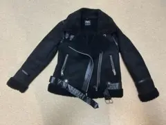 ZARA フェイクムートンコート　ライダース風