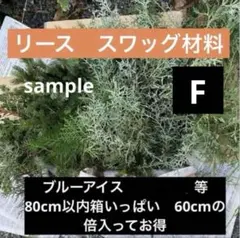 クリスマスリーススワッグブルーアイス柊等コニファーMIX80cm以内箱詰め放題