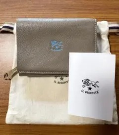 【新品・未使用】IL BISONTE 三つ折り財布 グレー　プレミアのサムネイル