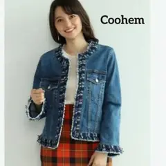 JAPAN DENIM×COOHEM フリンジ デニム ノーカラージャケット