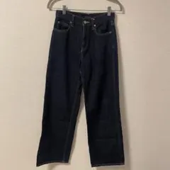 UNIQLO ユニクロ ネイビー ダークブルー デニムバギーパンツ 22インチ