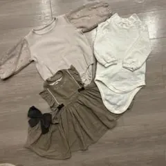 春服　cottoli ブランシェス　チュール　ロンパース　エプロン