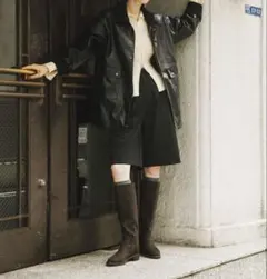 【SENSE OF PLACE】バミューダショートパンツ/黒/M