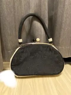 ユウ様　黒花柄和装用バッグ　成人式