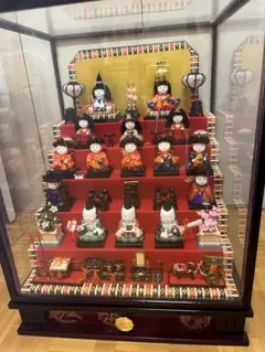 アンティーク　レトロ　豆雛　木目込み　伝統的なひな人形セット アンティーク レトロ 豆雛 木目込み 伝統的なひな人形セット