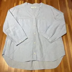LACOSTE ライトブルー ボタン付きシャツ 34