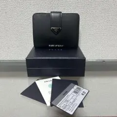 GW SALE【新品】PRADA 二つ折りウォレット ブラック