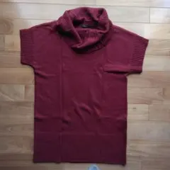 コムサイズム　タートルネック半袖ニット(F）