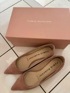 FABIO RUSCONI スエード ピンクパンプス 38.5